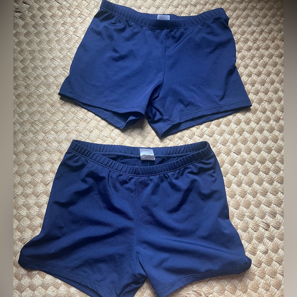 Varsity Spirit Navy Blue Cheerleading Shorts Bundle Lot of 2 Pairs